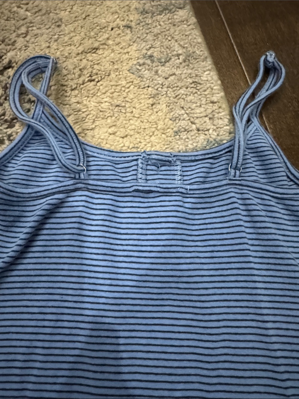 Edikted Light Blue Striped Button-Front Cami - Picture 5 of 6